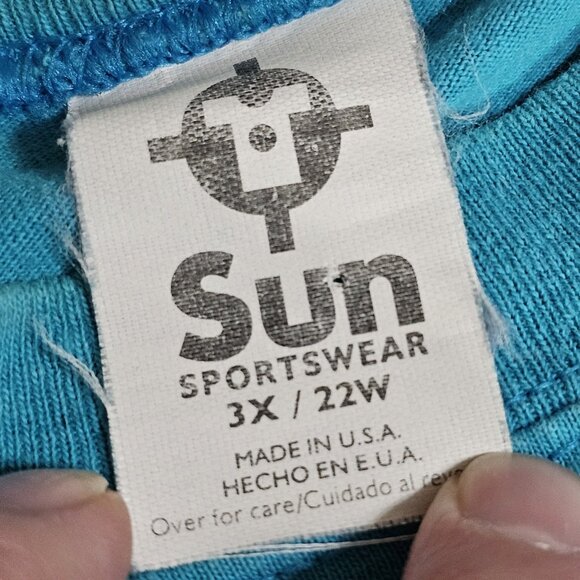 Vintage Garfield T-Shirt Paws Jim Davis Blue Odie Nermal Pooky Womens 3X Neon - Picture 10 of 11